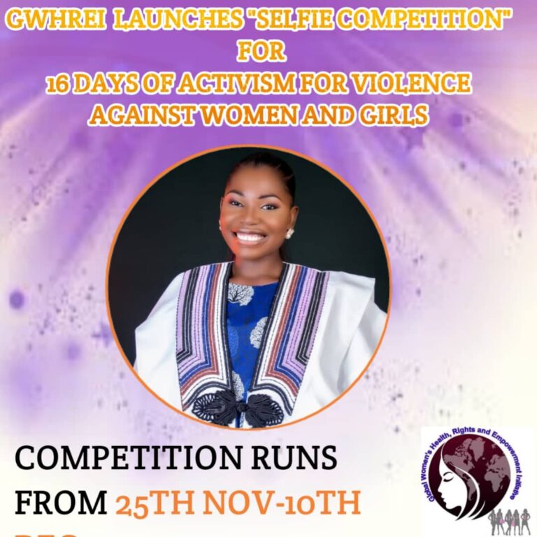 #Gwhrei CAMPAIGN team LAUNCHES "SELFIE COMPETITION" for 16 Days Of Activism